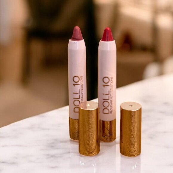 DOLL 10 Lip Crayon Bundle X2 Full Size Be Fearless & No Boundaries Shades - Picture 4 of 6